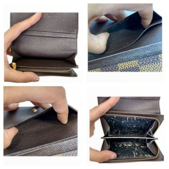 Authentic Louis Vuitton Wallet Damier Azur Used LV Purse Vintage - Picture 5 of 9